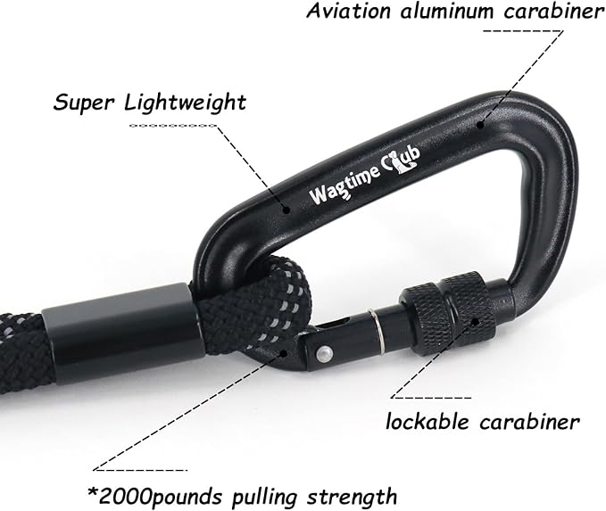 Twin Tails Leash Set - 5ft Double Handle Dog Leash and 4.5ft Lightweight Premium Rope Dog Leashes, Kid-Friendly Family Set, Reflective Pet Leashes for Small Medium and Large Dogs