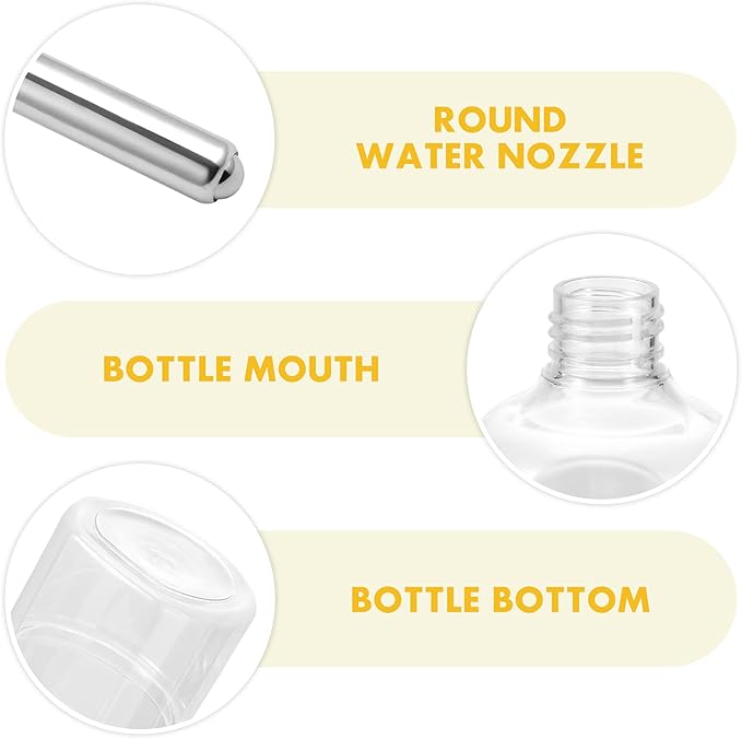 TEHAUX Parrot Water Feeder Pet Hanging Water Feeding Bottle No Drip Dispenser Pet Supplies with Stainless Steel Ball Nipple for Rabbits Guinea Pigs Hamsters Chinchillas 2pcs