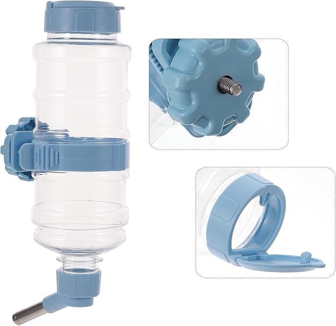 Hanging Pet Water Feeder for Small Animals Leakproof Rabbit Chinchilla Guinea Pig Water Bottle Smooth Surface Easy to Install Cage Supply