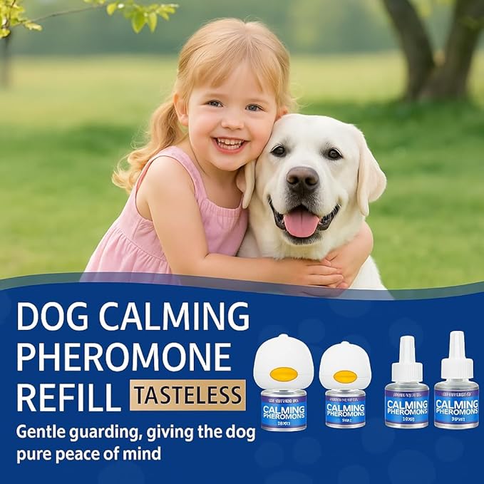 Dog Calming Home & Travel Kit – 2 Plug-in Diffusers + Adjustable Dog Collar, Gentle Non-Drug Support to Help Dogs Feel More at Ease Indoors & Outdoors – Daily Comfort for All Breeds