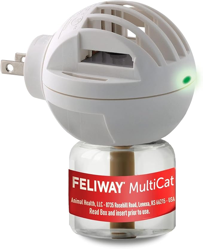 FELIWAY MultiCat Calming Pheromone Diffuser: 1 Diffuser & 2 Refills (60 Days)