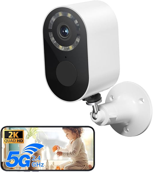 Security Cameras Wireless Outdoor, 2K Battery Powered WiFi Camera with AI Motion Detection, Spotlight & Siren Alarm, Color Night Vision, 2-Way Audio, Waterproof Indoor/Outdoor Surveillance