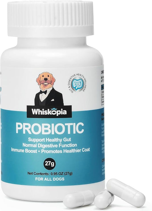 Probiotics for Dogs, Dog Probiotics with Digestive Enzymes with and Prebiotics for Support Gut & Digestion Health, Immune Support, Reduce Diarrhea, 60 Capsules