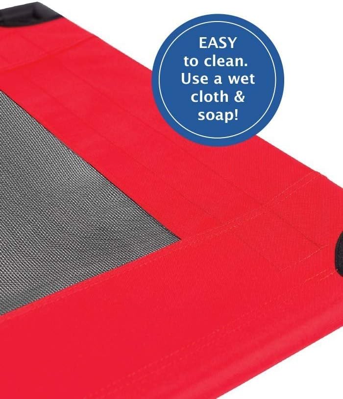 Internet's Best Dog Cot | 30 x 24.5 | Elevated Dog Bed | Cool Breathable Mesh | Indoor or Outdoor Use | Medium | Red