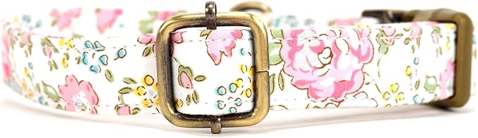 Personalized Dog Collar with Name and Phone Number Engraved,Adjustable Custom Puppy Collar,Organic Cotton Pet Collar for Small Medium Large Boy Girl Dogs