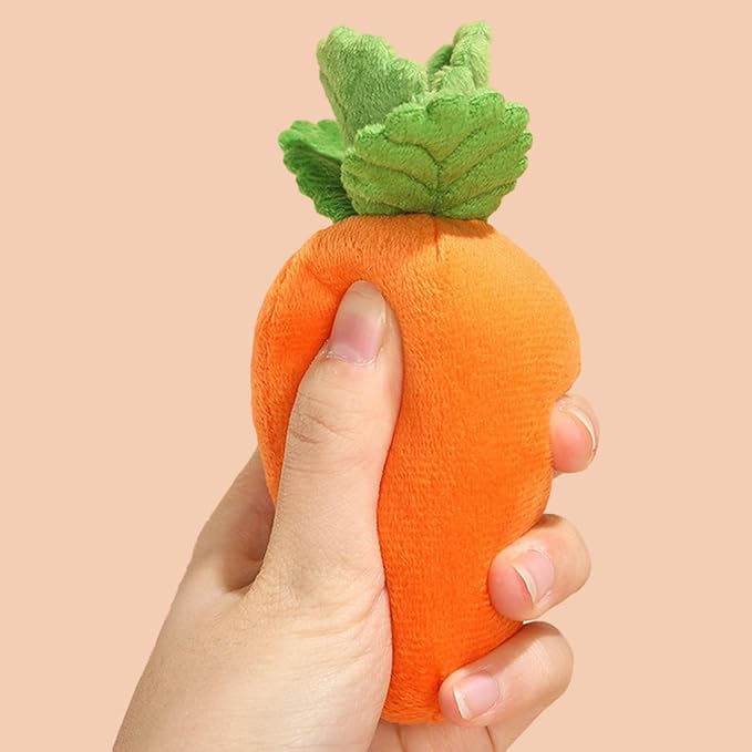 Carrot Dog Toys-Carrot Snuffle Mat for Dogs,Interactive Dog Plush Puzzle Toys,2 in 1 Non-Slip Nosework Feed Games Pet Stress Relief with 12 Carrots