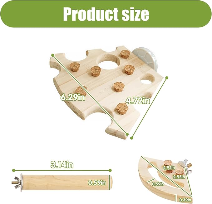 Wooden Bird Chew Toy, Parrot Biting Toys, Foraging Training, Relieve Boredom & Anxiety, Bird Cage Accessories, for Small Parakeets, Conures, Macaws, Budgies, Finches, NL N