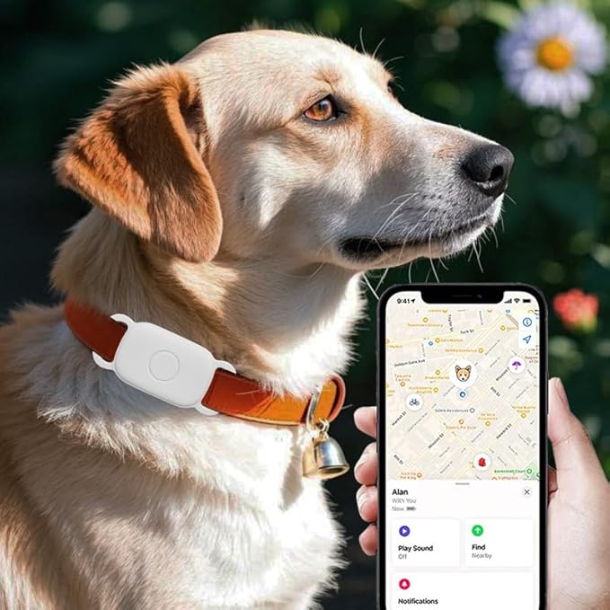 Dog Collar Holder for Tile Pro 2024 Bluetooth Tracker, Anti Lost Waterproof Silicone Soft Case Secure Protective Cover Finder for Keys, Bags, Cat Dog Collar Tag, 2 Pack (Yellow)