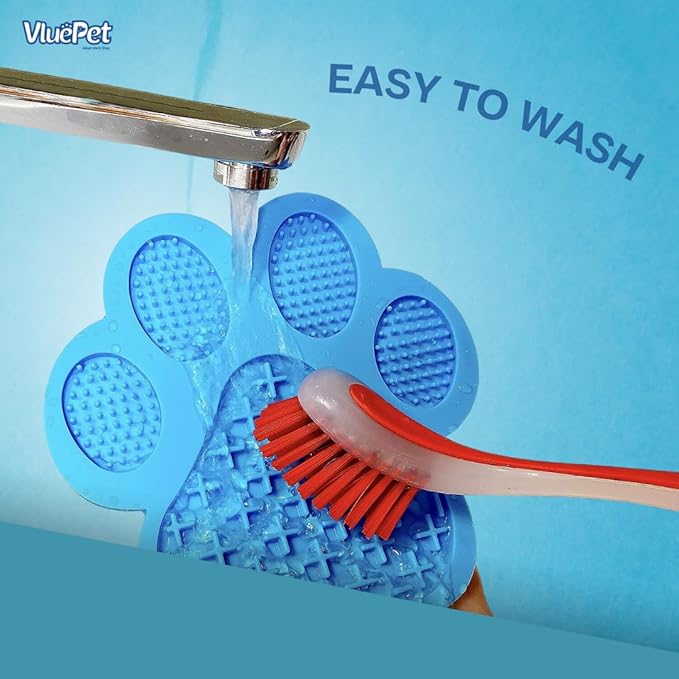 VALUEPET | Dog Lick Mat - Silicone Lick Mat for Anxiety Relief - Slow Feeder Licking Pad for Butter, Yogurt, & Peanut - Suitable for Dog Training, Boredom Reducer, Bathing & Grooming - Paw - 6.6 Inch