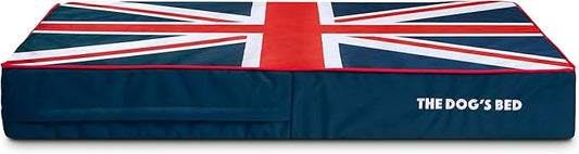 The Dog’s Bed Orthopedic Memory Foam Dog Bed, XL Blue & Red Trim UK Center Flag, Pain Relief for Arthritis, Hip & Elbow Dysplasia, Post Surgery, Supportive, Calming, Veterinary Approved