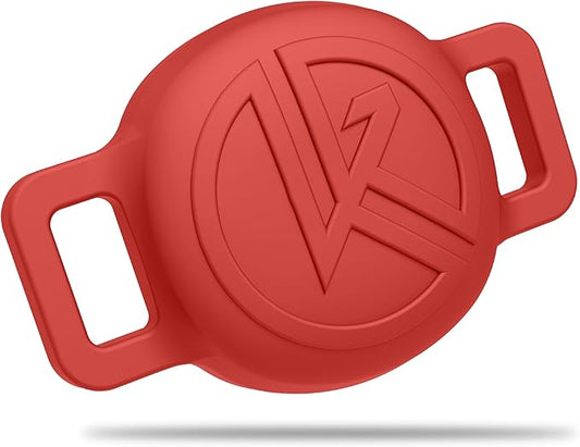 Tile Sticker Cat Collar Holder (2024): The Smallest, Lightest, and Most Comfortable Tracking Case for Cats - Track Your Pet with iPhone Samsung Android Device - Life360 for Boy Girl Kittens (Red)