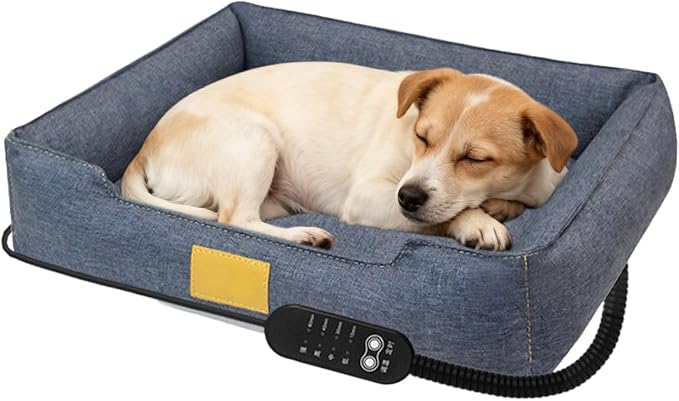 Pet Heating Pad, 4-Temp USB Powered Washable Mat, Heated Dog Pad Cat Bed, for Puppy, Kitten, Winter Cold Weather, Indoor, Home, Living Room, Balcony, Apartment, Sleeping
