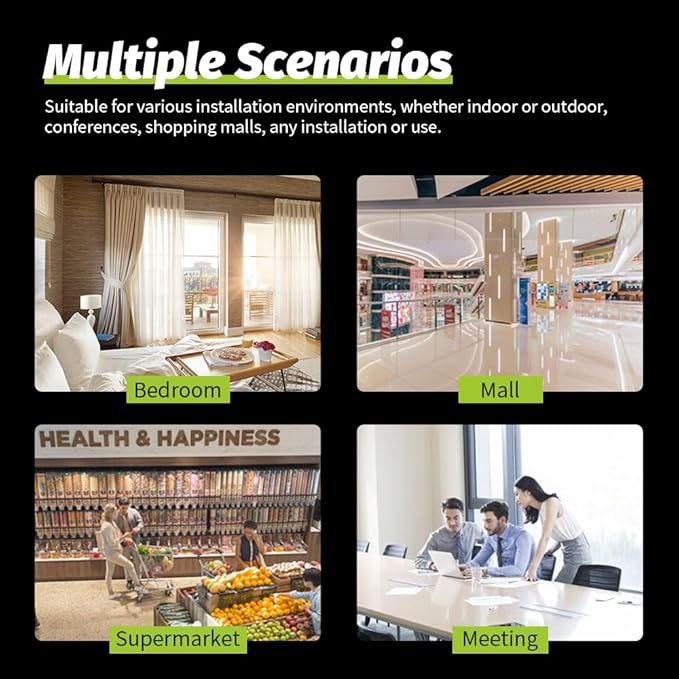 1080P Dual Lens Indoor Outdoor Security Camera,2MP WiFi Cameras for Home,Waterproof,AI Detection,Color Night Vision,Two-Way Audio