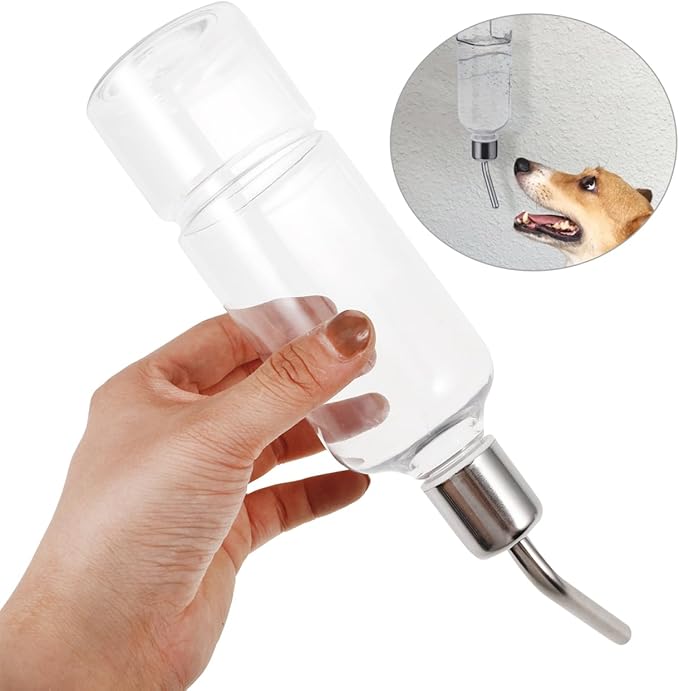 VILLCASE Hanging Water Dispenser, Dog Parrot Water Feeder for Small Automatic Dispenser Plastic Pet Bottle No-Spill Pet Feeder Hamster Kettle Travel Small Animals Accessories