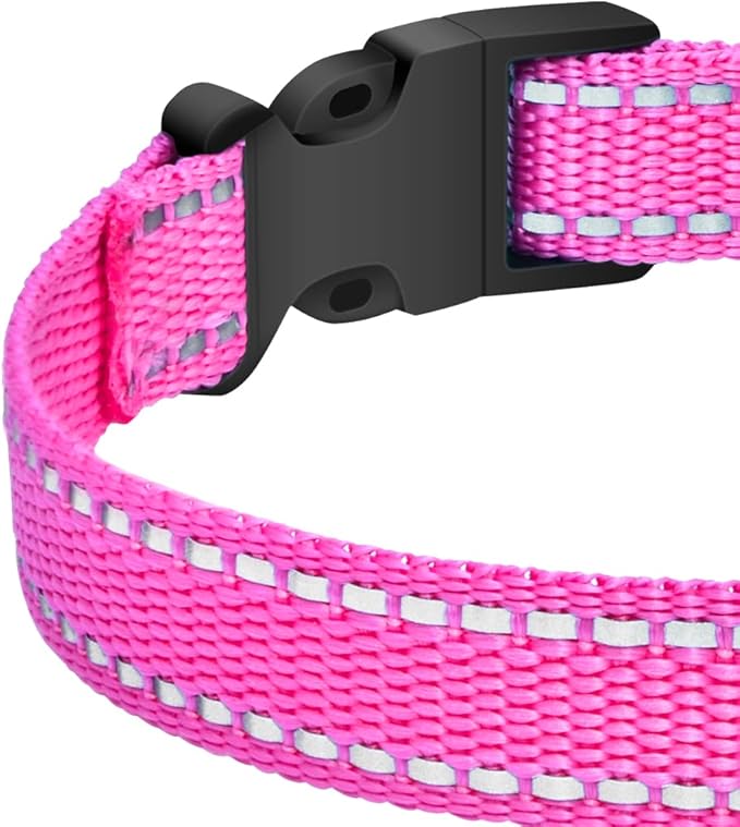 PetJoy Shock Collar Replacement Collar Strap, Reflective Dog Collars Strong, Durable & Adjustable Dog Collar- 2 Piece Set Collar for Dogs