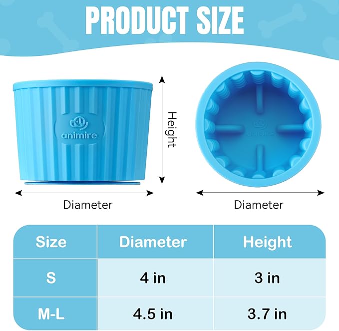 Dog Lick Bowl, Anxiety Relief Dog Licking Mat Freezer Treat Dispenser, Non-Slip Anti-Choking Silicone Slow Feeder Lick Bowl for Small Medium & Large Breed Dogs, BPA Free(Light Blue,S)