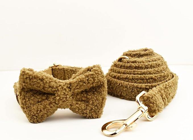 Custom Dog Collar with Metal Buckle - Pet Collars Personalized with Name and Phone Number (Teddy Bear Style)