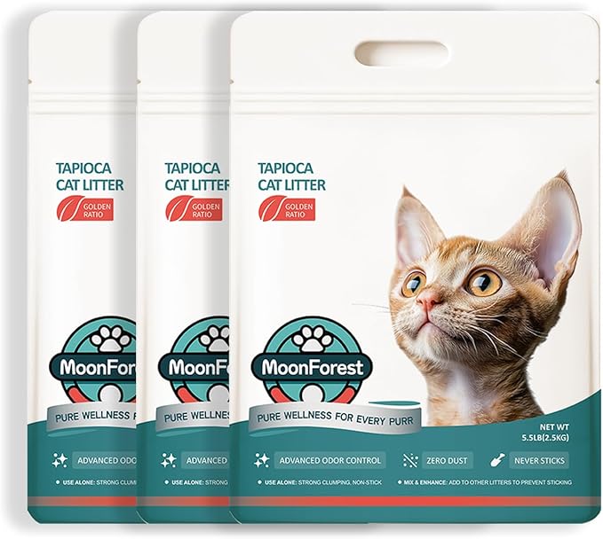 Tapioca Cat Litter, Cassava Cat Litter Odor Control Dust-Free Clumping Litter