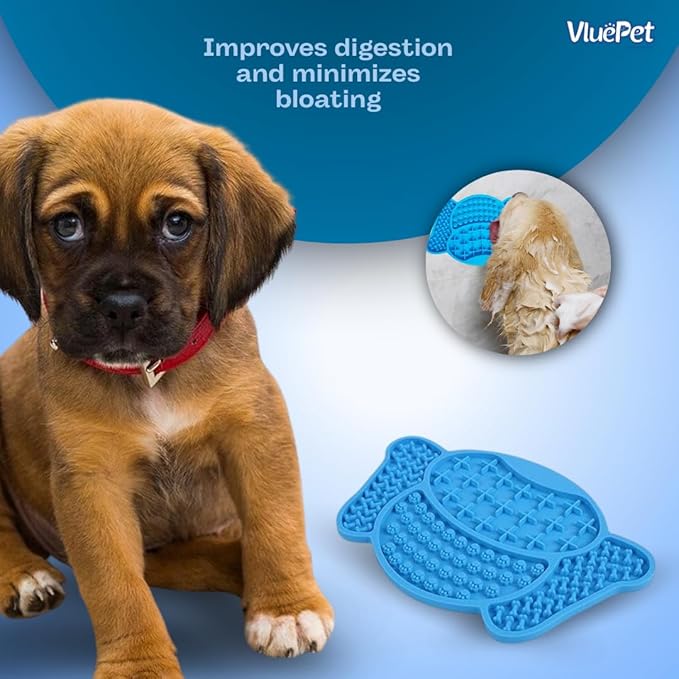 VALUEPET | Dog Lick Mat - Silicone Lick Mat for Anxiety Relief- Slow Feeder Licking Pad for Butter, Yogurt, & Peanut - Suitable for Dog Training, Boredom Reducer, Bathing & Grooming- DOG | 6.6 Inch