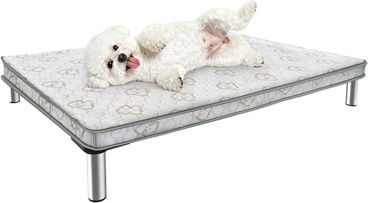 FXW TitanNest Chew-Proof Elevated Dog Bed, Raised Cot for Indoor/Outdoor/Camping Use, Durable & Waterproof Cooling Pet Bed with Exclusive Cover for Extra-Small Dogs, 29.0" L x 18.0" W x 4.5" H, Black