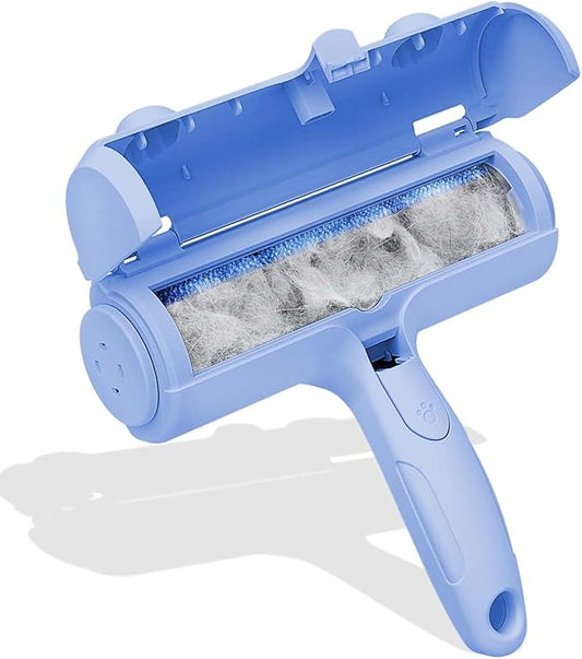 ACE2ACE Pet Hair Removal Tool, Lint Roller Brush for Cats and Dogs, Reusable Self Clean Pet Fur Remover, Pet Hair Remover for Laundry, Carpet, Furniture, Couch, Sofa and Bedding (Blue)