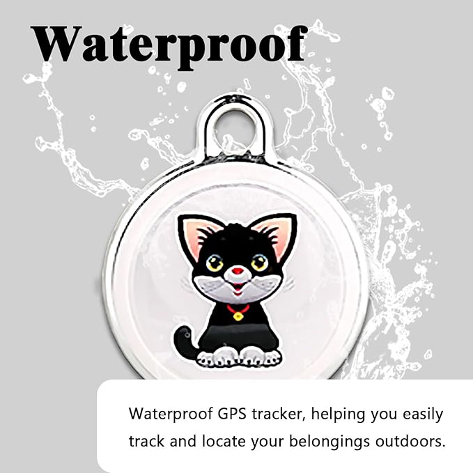 GPS Tracker for Dogs & Cats, No Subscription & No SIM Card, 365-Day Extra Long Battery Life, Real-Time Alerts & Historical Routes, Mini Waterproof Drop-Proof Pet Locator, Compatible with Android & iOS