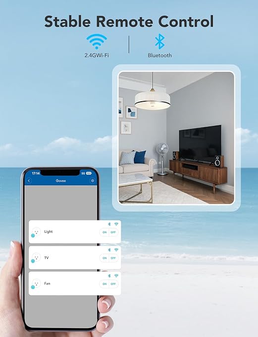 Govee Smart Plug, WiFi Plugs Work with Alexa & Google Assistant, Smart Outlet with Timer & Group Controller, WiFi Outlet for Home, No Hub Required, ETL & FCC Certified, 2.4G WiFi Only, 4 Pack