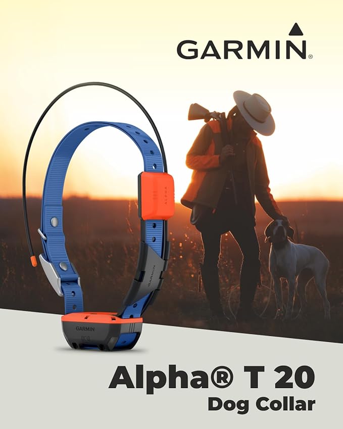 Wearable4U Garmin Alpha T 20 GPS Dog Tracking Collar with Leash and Whistle Bundle