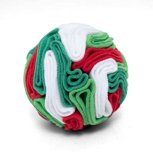 Multi-Color Snuffle Ball for Dogs, Nature-Themed Camouflage Slow Feeder Toy, Dirt-Hiding Design for Indoor/Outdoor Mental Enrichment, Puzzle Game for All Breed Sizes,Machine Washable