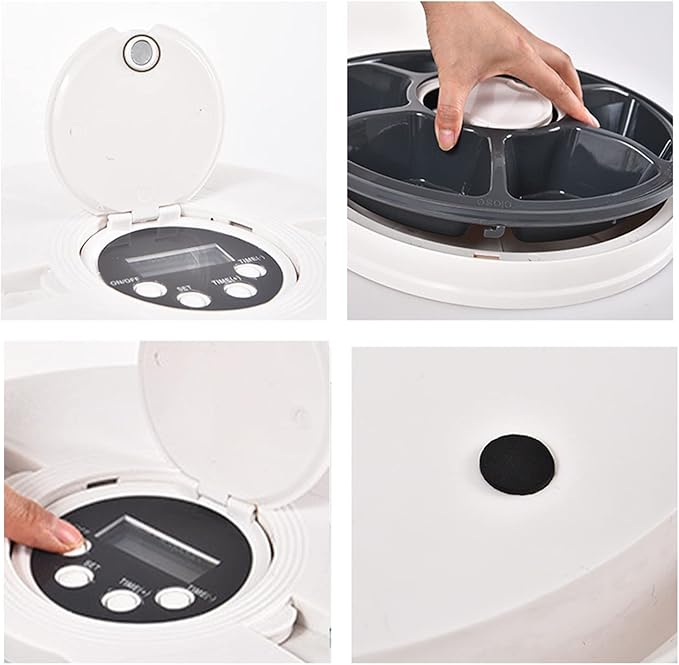 Automatic Cat Feeder, Smart Portion Control Auto Dog Food Dispenser with Voice Reminder, Dry and Wet Food Dispenser Programmable Dog Automatic Feeder for Small Dogs Puppy