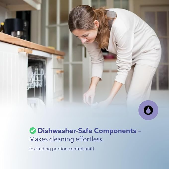 Feeding Friend® Automatic Dog & Cat Food Feeder with Water Dispenser – Smart Pet Feeder with Portion Control, OLED Display, Anti Jam Design, Battery Operated Dispenser for Medium Pets - Black