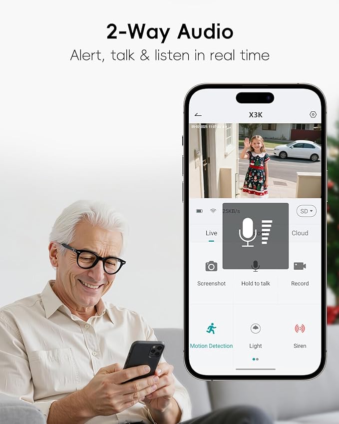 ZUMIMALL 2K Solar Security Cameras Wireless Outdoor | 360° Cameras for Home Security | 2.4G WiFi, AI Detection, Color Night Vision, 2-Way Talk, SD/Cloud Storage, 2 Methods Installation, Support Alexa