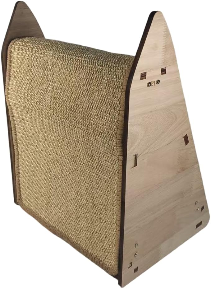 Cat Scratching Post for Indoor Cats： Modern Sisal Cat Scratcher & Wood Frame, Long-Lasting Multi-Sided Cat Scratcher for Multi-Cat & Budget-Friendly Homes (16in)