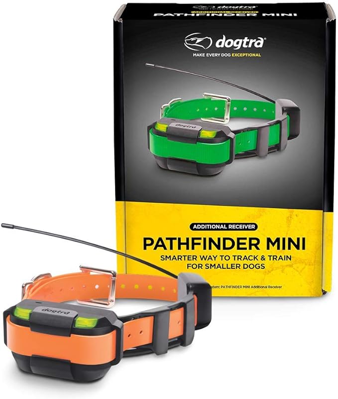 Dogtra Pathfinder Mini Additional Receiver in Orange 4-Mile 21-Dog Expandable Waterproof Smartphone GPS Tracking & Training Mini E-Collar