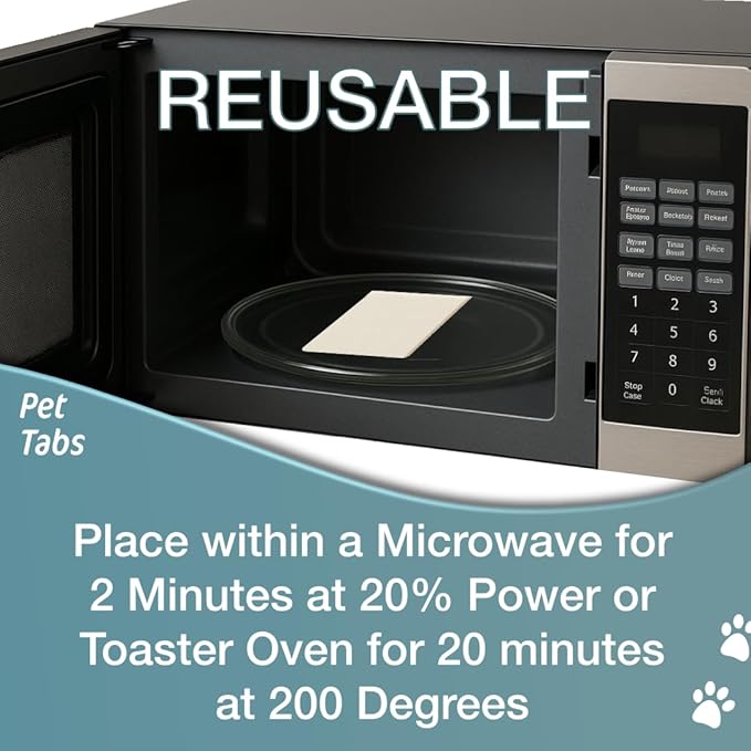 New - Pet-Tabs by Zorbette – High Capacity Plant Based Desiccant for Automatic Pet Feeders, Keeps Dry Pet Food Fresh, Food-Safe & Reusable Moisture Absorber, Fits Petlibro & Similar Feeders (3x3 Inch)