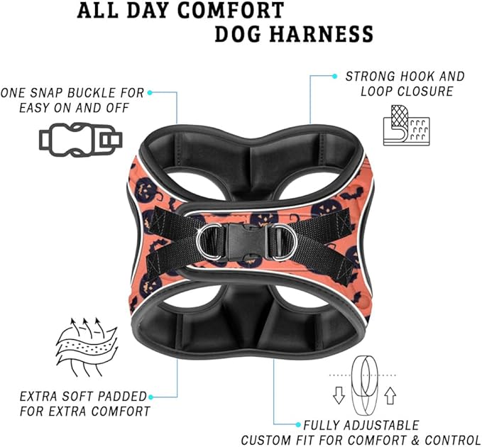 Comfort Fit Dog Harness Soft Padded No Pull Harness with Adjustable Buckles for Small Medium Large Dogs Step in Pet Vest with Easy Control Handle for Walking Jogging Running Training Dogs & Puppies