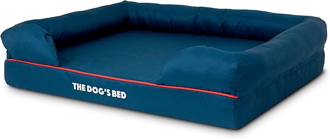 The Dog’s Bed, XL Oxford Blue, Memory Foam, Pain Relief: Arthritis, Hip & Elbow Dysplasia, Post Surgery, Lameness, Supportive, Calming, Waterproof Washable Cover, Veterinary Approved