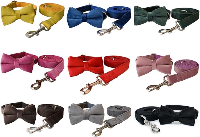 Custom Dog Collar with Metal Buckle - Pet Collars Personalized with Name and Phone Number (Velvet Style2)