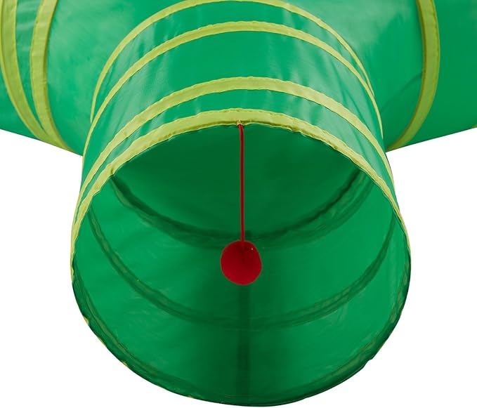 Cat Tunnels for Indoor Cats 3 Way Play Toy Kitty Tunnel Peek Hole Toy with Ball for Cat Tube Fun for Rabbits Kittens and Dogs