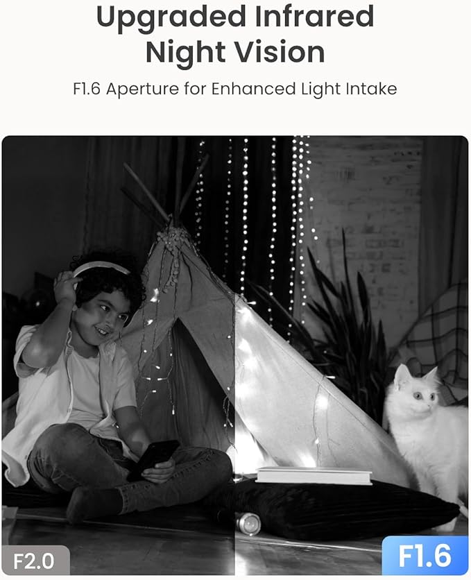 REOLINK E1 Pro 3K PT Wi-Fi Indoor Camera for Baby & Pet Monitoring, Auto Tracking, 5MP Night Vision Enhanced by F1.6 Aperture, Person/Pet/Baby Crying Detection, 2.4/5GHz Wi-Fi, Two-Way Audio