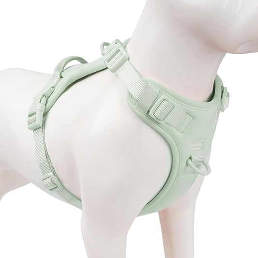 No Pull Dog Harness, Puppy Vest with Front Clip for Small Medium Large Sized Dog(Light Green,S)