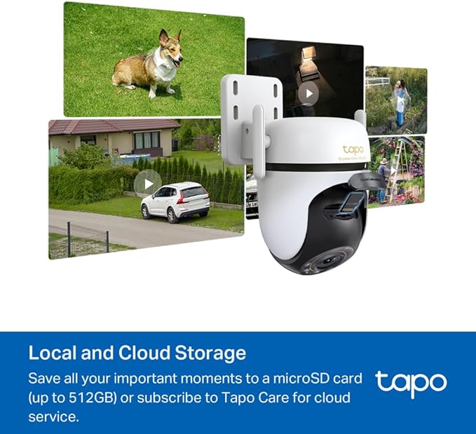Tapo 3K 5MP Outdoor Pan/Tilt Security Wi-Fi Camera – 360° View, Free Person/Vehicle Detection, Starlight Color Night Vision, IP66, Sound and Light Alarm, Works w/Alexa and Google Home, VistaCam 360°