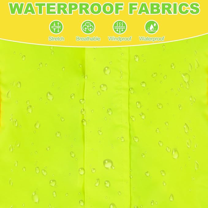 Dog Raincoat, Waterproof Dog Rain Jacket with Removable Hood，Adjustable 4 Legs Pet Poncho with Leash Hole，Reflective Stripe Hooded Snowproof Windproof Clothes for Small to 3X-Large Dogs, XL