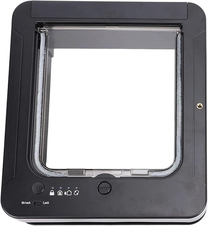 Pssopp Automatic Sensing Pet Door Smart Cat Door, Automatic Electric Sensing Easy Installation Cat Flap for Kitty Kittens Doggie