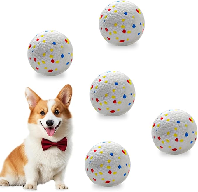 Dog Toy Balls 2.2 Inch, Indestructible Dogs Balls 5 Pack for Aggressive Chewers, Durable Interactive Toys for Small and Medium Puppy, Perfect for 2.2" Automatic Dog Ball Launcher (ETPU Material)
