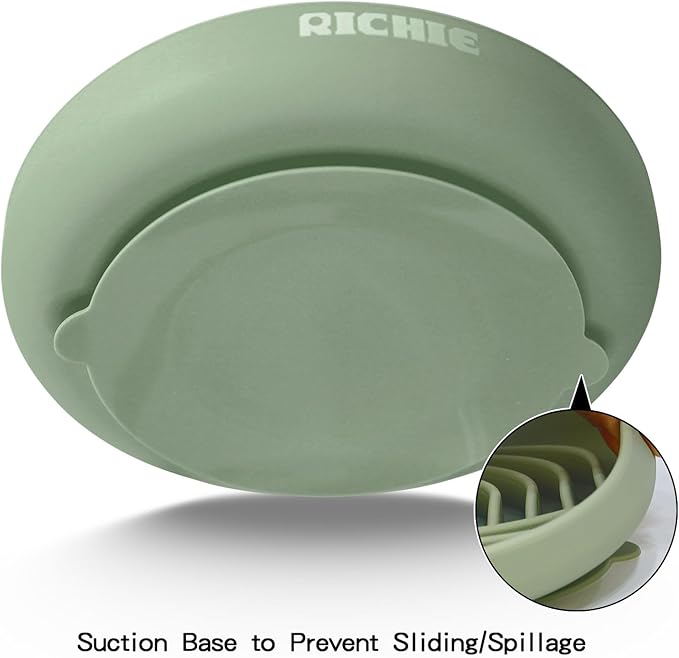 Slow Feeder Dog Bowls with Suction Cups, Silicone Puzzle Bowl for Slow Eating, Pets Slow Feeder Non-Slip Design Dishwasher Microwave Safe for Small Medium Dogs, Green