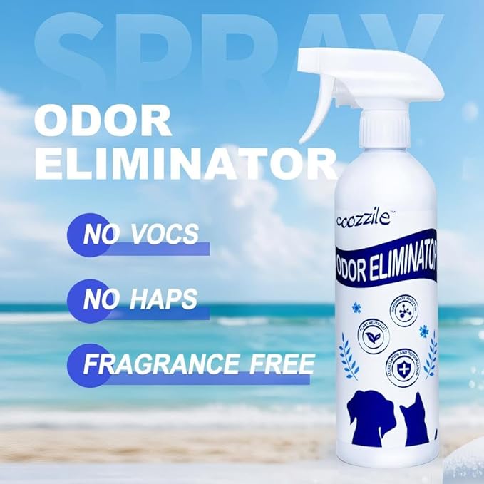 Pet Odor Eliminator for Strong Odor Fragrance Free Colorless and Odorless 16.9oz Spray with Safe Highly Effective Ingredients Carpet Deodorizer and Cat Litter Deodorizer Suitable for Dogs and Cats
