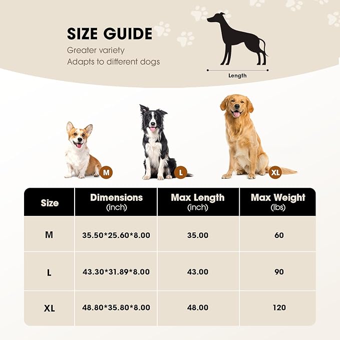 Elevated Dog Bed, Raised Outdoor Dog Bed for Extra Large Sized Dogs, Portable Cooling Pet Cot with Breathable & Washable Mesh, Indoor & Outdoor Pet Hammock with Skid-Resistant Feet.