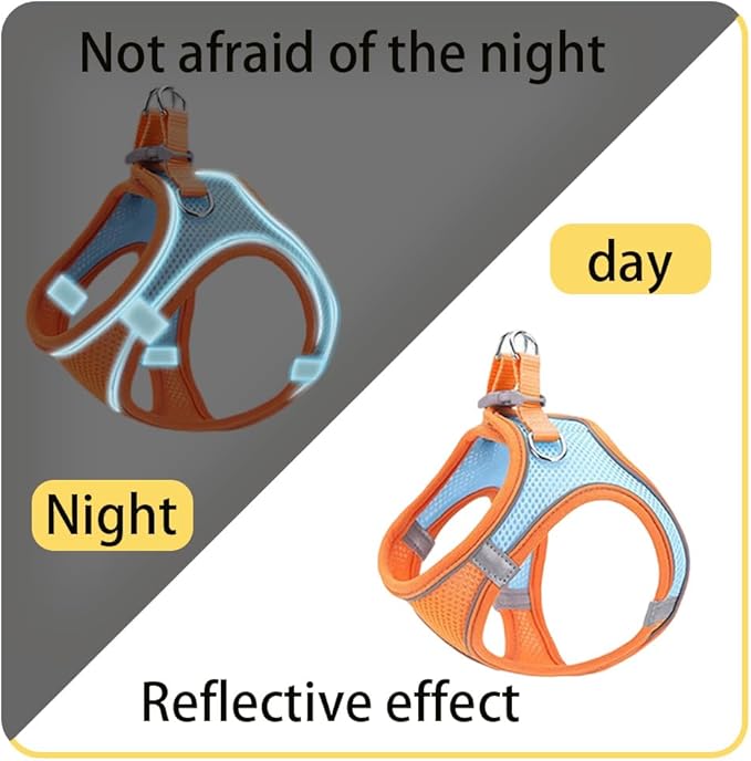 2-in-1 No Pull Dog Harness & Retractable Leash, Adjustable Dog Harness, No Pull Step-in Soft Mesh Puppy Vest Harnesses, Adjustable Puppy Vest for Small Medium Dogs and Cats