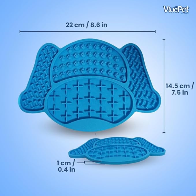 VALUEPET | Dog Lick Mat - Silicone Lick Mat for Anxiety Relief- Slow Feeder Licking Pad for Butter, Yogurt, & Peanut - Suitable for Dog Training, Boredom Reducer, Bathing & Grooming- DOG | 6.6 Inch